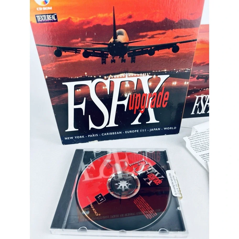 FSFX Upgrade for Microsoft Flight‎ Simulator Vintage 1996 CD Handbook Computer
